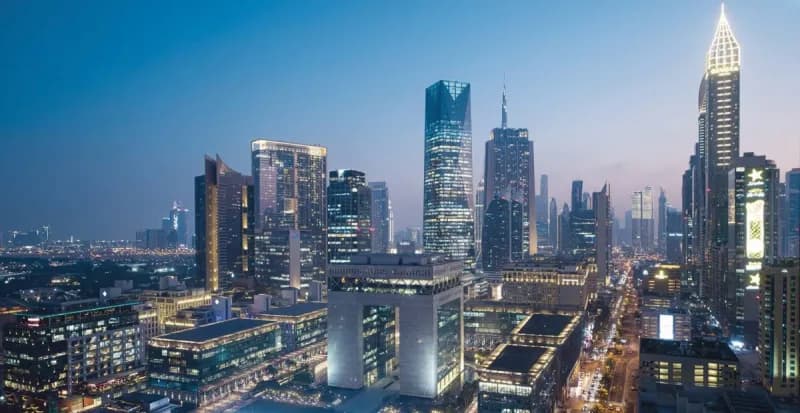 Skyline of Dubai's financial district, reflecting the UAE's status as a global hub for wealth management and ultra-high-net-worth investors.
