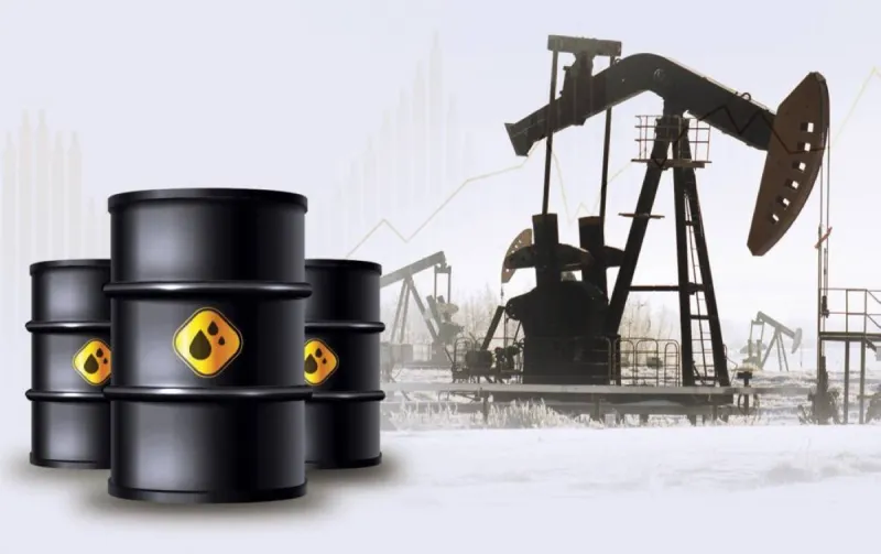 Oil price display board showing a sharp rise in crude prices following Israeli strikes near Beirut.