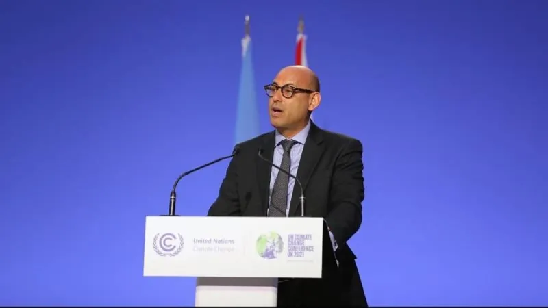 Simon Stiell, UN climate chief, speaks at the opening of the 10-day climate conference in Bonn, Germany.
