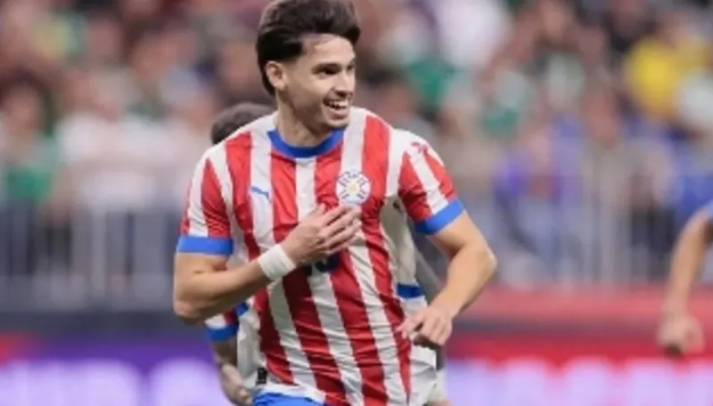 Paraguay defender Damián Bobadilla in action during the 2026 World Cup opening match against the United States in Los Angeles.