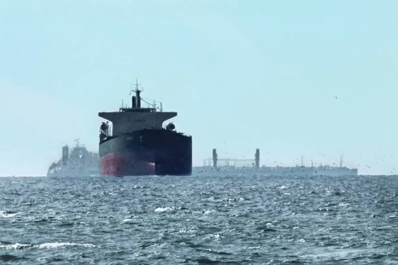 A view of the Strait of Hormuz, the strategic waterway at the centre of US-Iran negotiations over a peace and nuclear agreement.