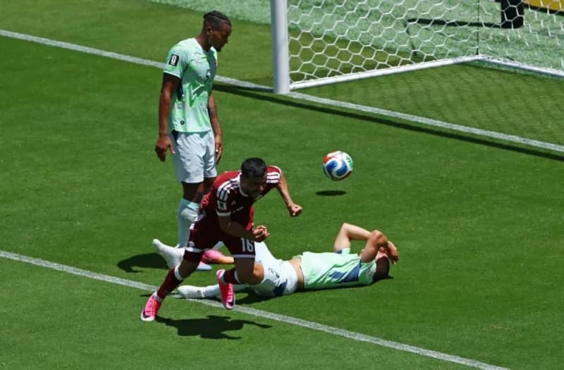 A moment from the Group B match between Qatar and Switzerland at the 2026 World Cup, which ended in a 1-1 draw.