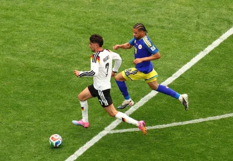 Germany players celebrate during their 7-1 victory over Curaçao at the 2026 World Cup, a result that made them the all-time leading scorers in World Cup history.