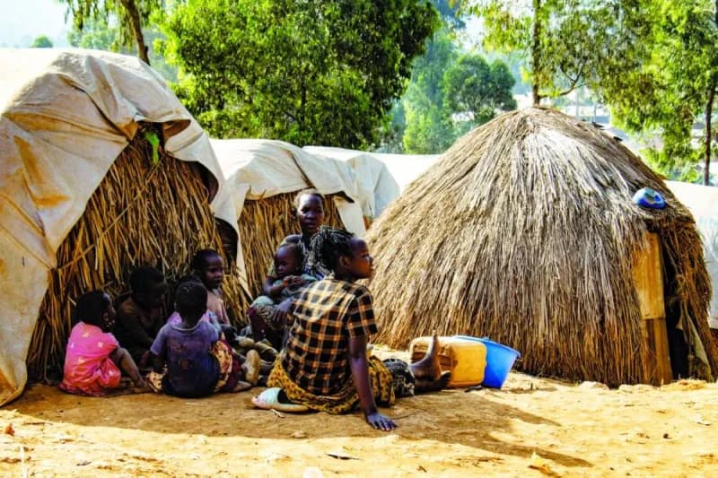 Healthcare workers in protective gear work to contain an Ebola outbreak at the Kabangba displaced persons camp in the Democratic Republic of Congo.
