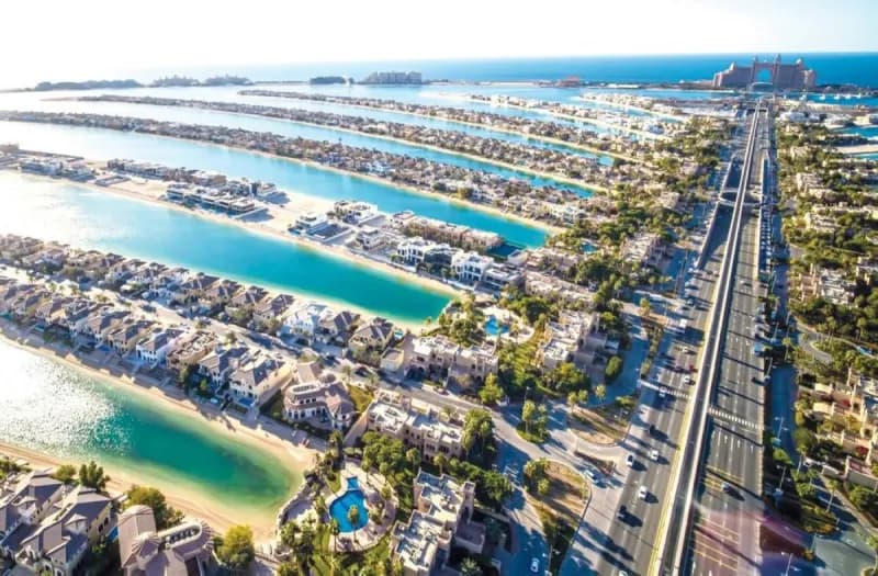 Luxury villa community in Dubai with high-end residential properties, reflecting the surge in premium rental demand.