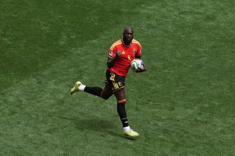 Romelu Lukaku in action for Belgium during their 1-1 draw against Egypt at the 2026 FIFA World Cup group stage match.