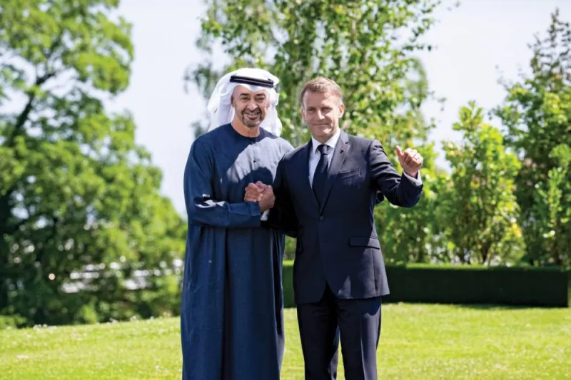 Sheikh Mohamed bin Zayed Al Nahyan addresses world leaders at the 52nd G7 summit in Évian, France.