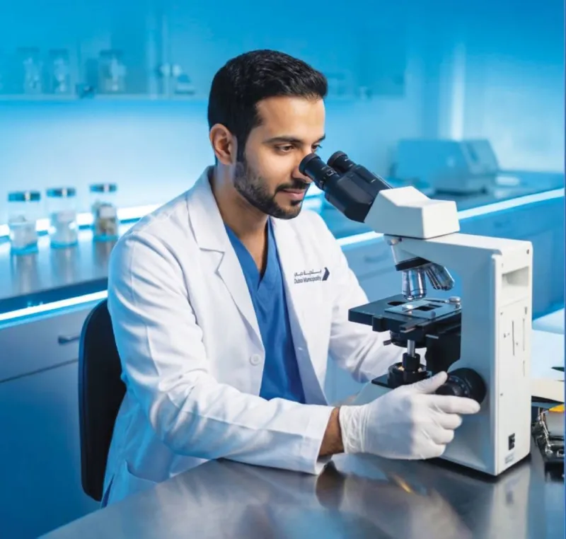 A laboratory technician uses ICPMS technology equipment at Dubai Central Laboratory's newly launched nanoparticle detection facility for food products.