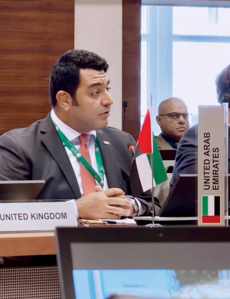 Maqsood Krous, the UAE Foreign Minister's envoy for counter-terrorism, addresses the 26th meeting of the Global Counter-Terrorism Forum Coordinating Committee in Brussels.