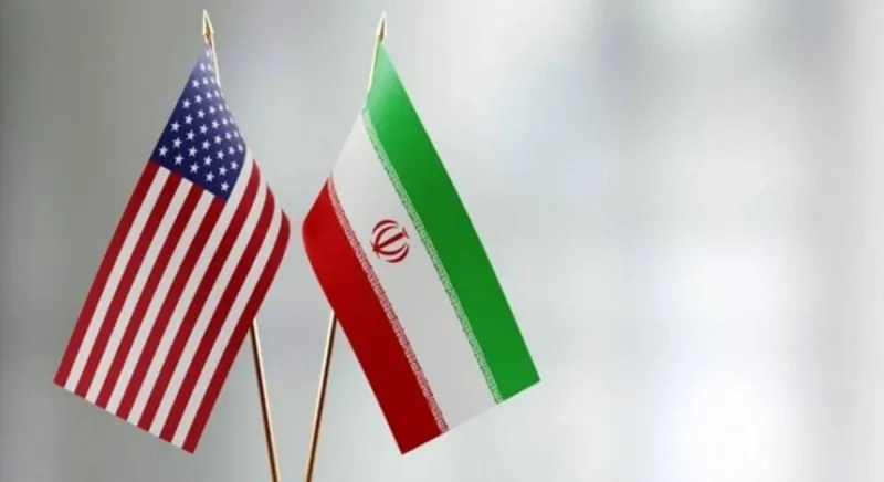 A diplomatic meeting scene related to the Iran-US agreement signing, with officials gathered around a table.