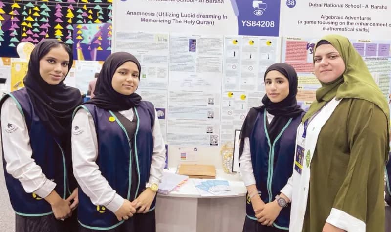 Students engaging in a science and innovation project as part of the National Festival of Science, Technology and Innovation 2026 in the United Arab Emirates.