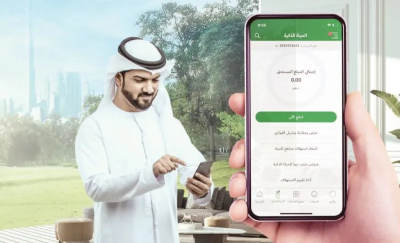 A DEWA smart water meter used to monitor consumption and detect leaks in Dubai.