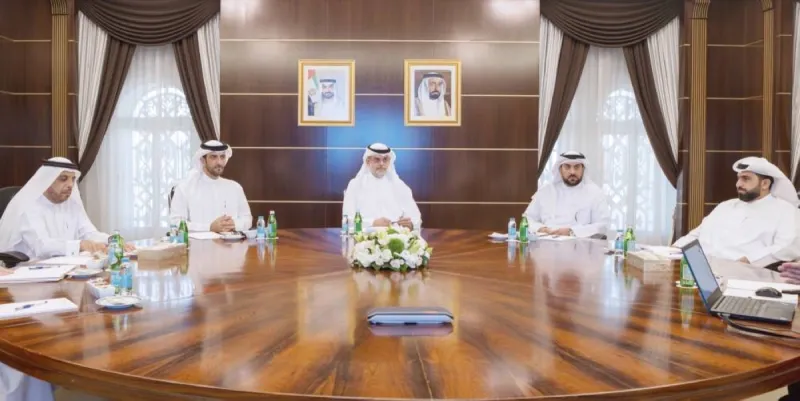 Sheikh Sultan bin Mohammed bin Sultan Al Qasimi chairs the Sharjah Energy Council meeting at the Ruler's office.