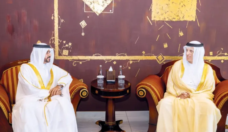 Sheikh Saud bin Saqr Al Qasimi receives Bahrain Consul General Talal Youssef Fakhro at his palace in Saqr bin Mohammed City in Ras Al Khaimah.