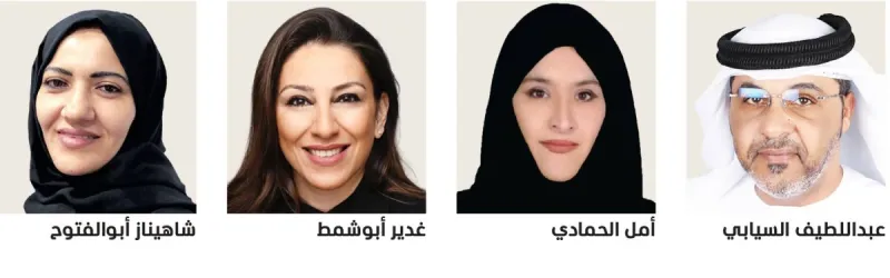 Students and parents reviewing a school circular about the UAE Cabinet's decision setting the minimum age for social media use at 15.