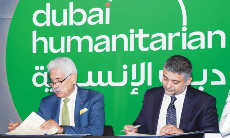 Officials from Dubai Humanitarian and the Centre of Competence on Humanitarian Negotiation sign a strategic partnership agreement at a ceremony held ahead of a senior leadership course on humanitarian negotiation and diplomacy.