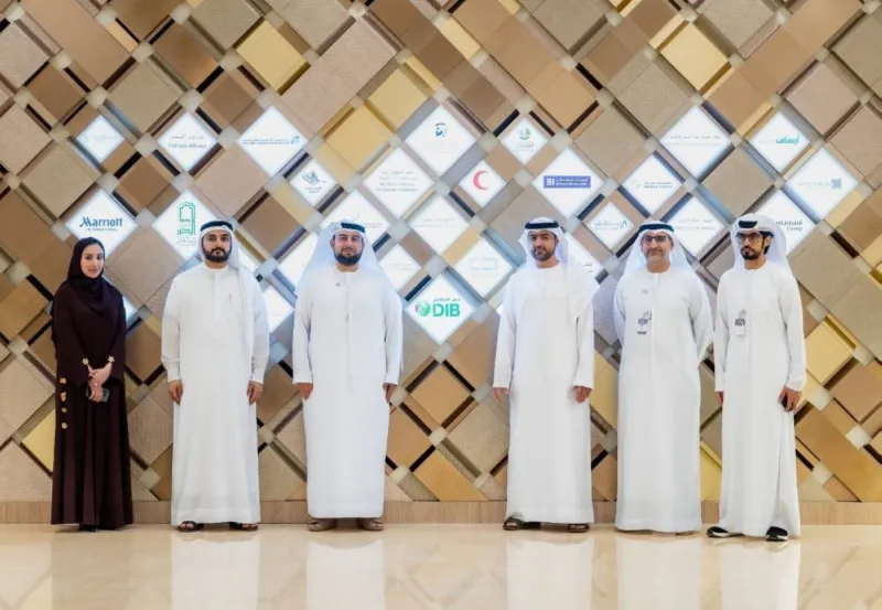 Representatives of Dubai Islamic Bank and Al Jalila Foundation meet at Dubai Hospital during the handover of a 10 million dirham zakat donation.