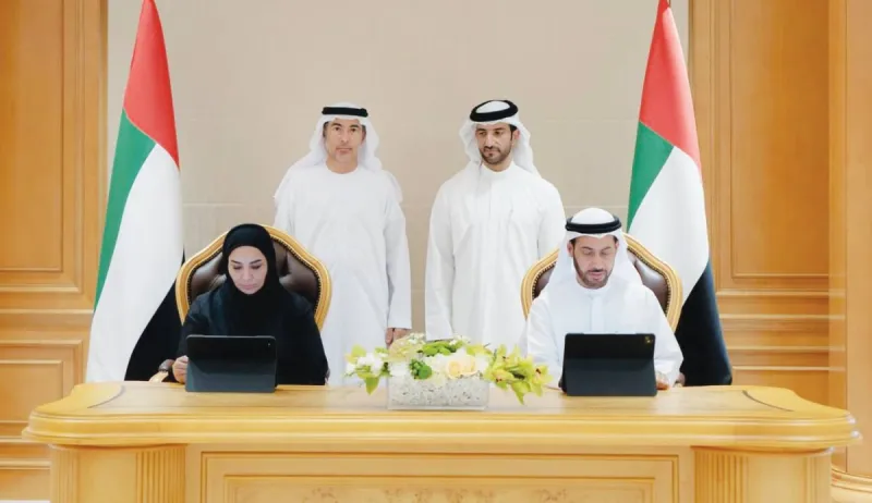 Sheikh Sultan bin Ahmed bin Sultan Al Qasimi presiding over the MoU signing ceremony between the Sharjah Judicial Department and the Central Bank of the UAE at the University of Sharjah.