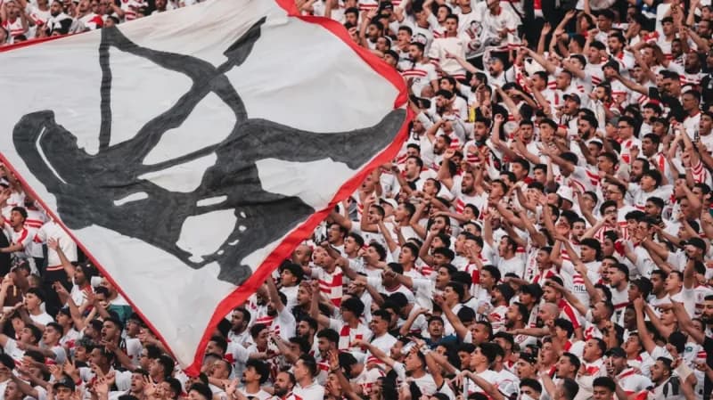 Zamalek Club players celebrating their Egyptian Premier League title triumph.