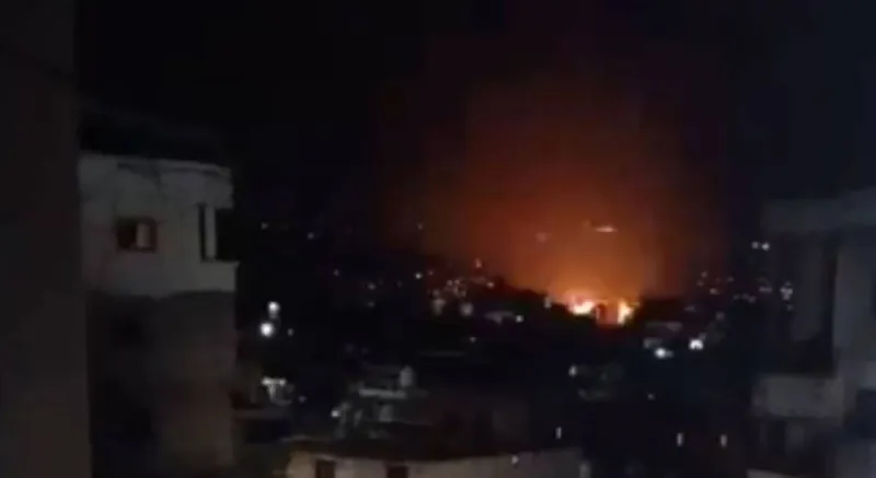 Smoke rising over a Lebanese town following Israeli airstrikes targeting eastern and southern Lebanon.