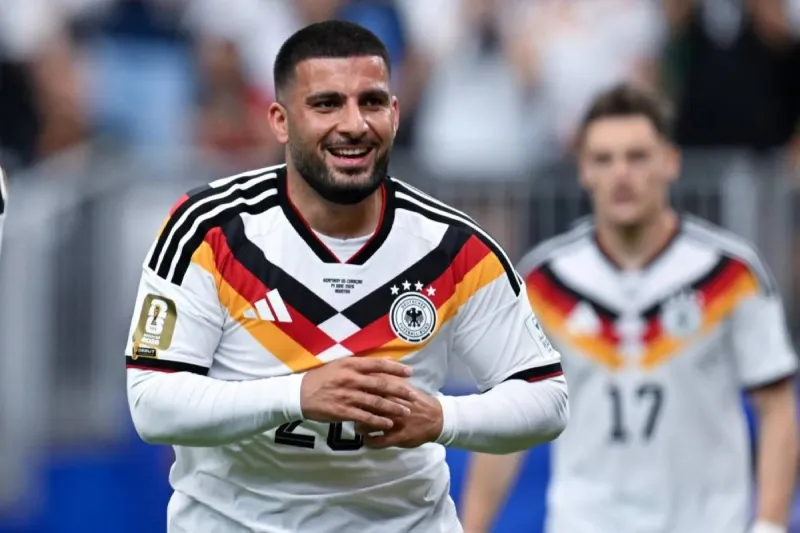 Denis Undav celebrates after scoring for Germany at the 2026 World Cup.