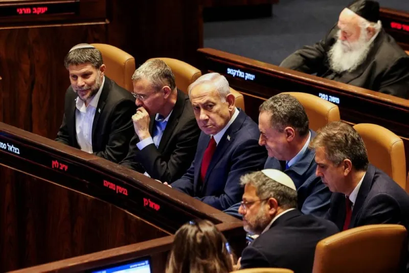 Israeli Prime Minister Benjamin Netanyahu speaking at a press conference in Jerusalem.
