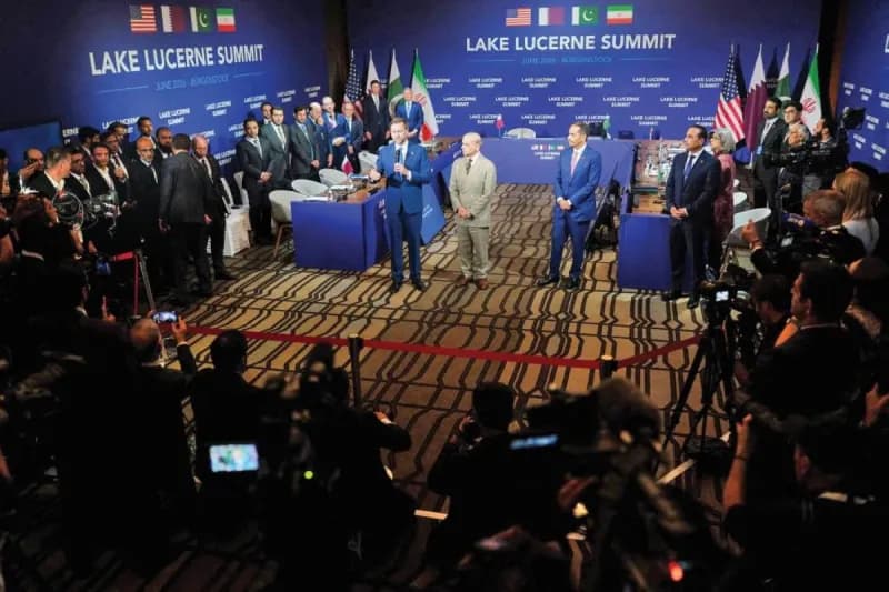 Delegations from the United States, Iran, Qatar, and Pakistan gathered at the Bürgenstock mountain resort in Switzerland for high-level nuclear and regional negotiations.