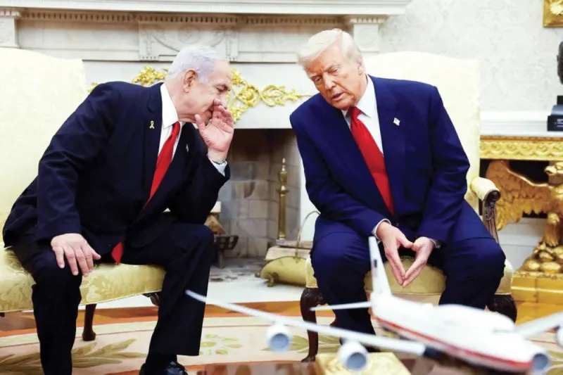 A conceptual image illustrating the strained relationship between the United States and Israel, reflecting growing tensions between the Trump administration and Netanyahu's government.