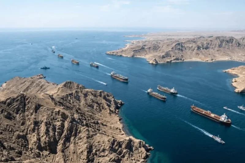 Ships stranded near the Strait of Hormuz awaiting evacuation as part of the IMO-coordinated operation to clear the waterway.