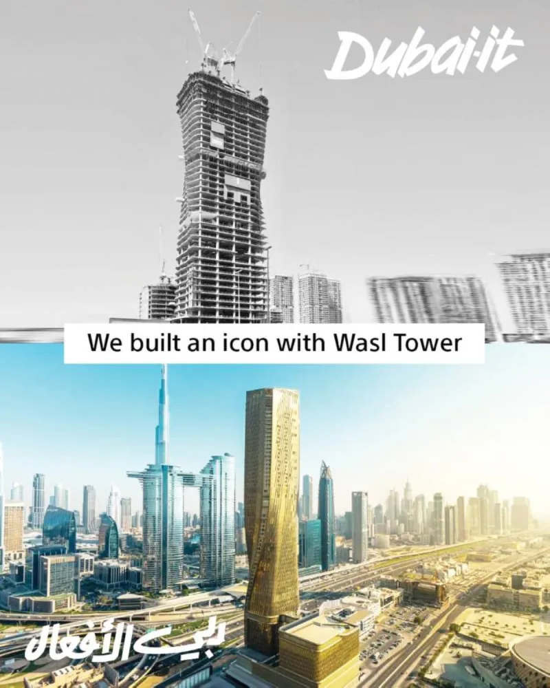 Wasl Group representatives showcasing projects at the Dubai It initiative.