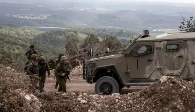 Israeli military forces positioned in a buffer zone in southern Lebanon amid ongoing ceasefire negotiations.