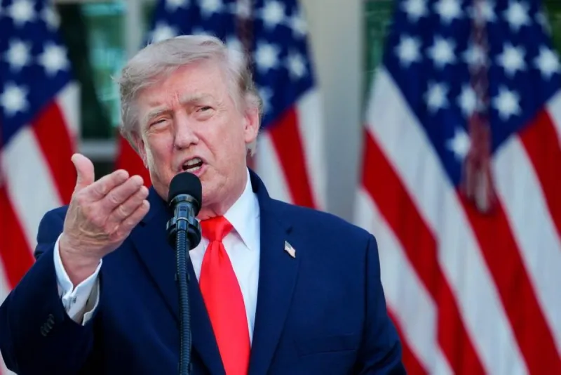 President Donald Trump speaking, in the context of a statement about using unfrozen Iranian assets to purchase American agricultural products.