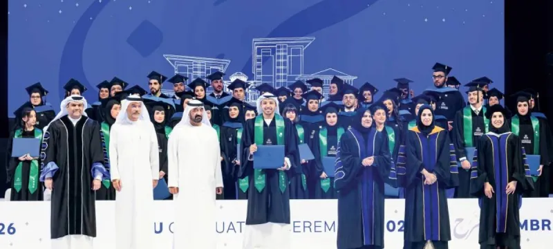 Sheikh Ahmed bin Saeed Al Maktoum presides over the Mohammed bin Rashid University of Medicine and Health Sciences class of 2026 graduation ceremony at the Dubai World Trade Centre.
