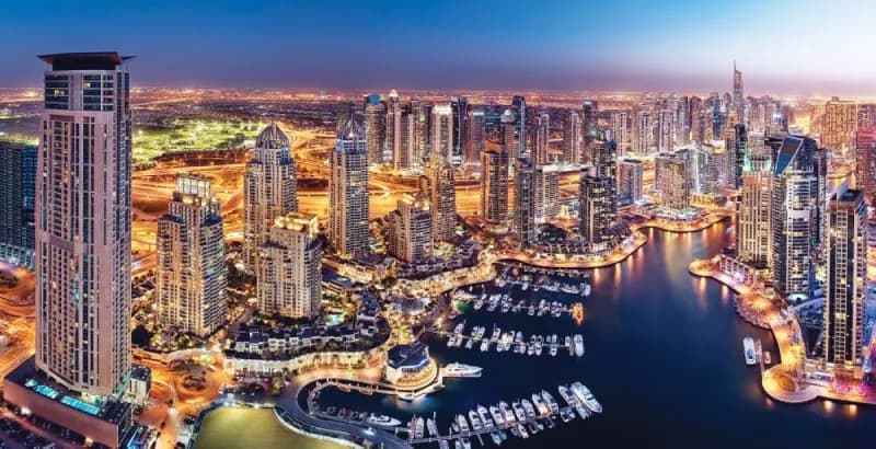 A skyline view of Dubai's real estate developments, illustrating the city's active property market.