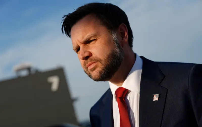 US Vice President JD Vance speaking at a public event.