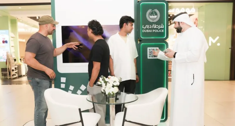 Awareness exhibition stands set up inside a shopping centre in Dubai as part of Dubai Police's World Anti-Drug Day campaign.