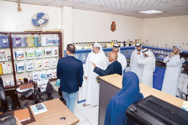 Procurement officials and representatives from Ajman Chamber visit a local factory during the first phase of the Industrial Facility Visits Programme in Ajman.