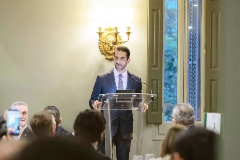 Sheikh Sultan bin Ahmed bin Sultan Al Qasimi, Deputy Ruler of Sharjah, attends a dinner hosted by the Royal European Academy of Doctors in Barcelona, Spain.