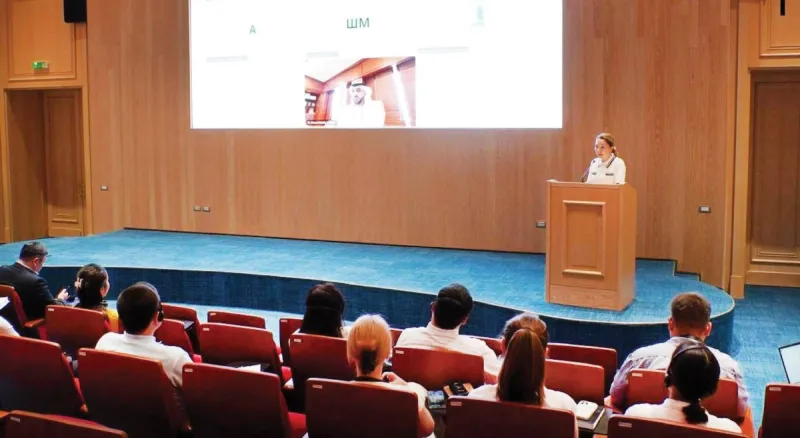 Officials from the National Archives and Library participate in a virtual training session with specialists from the Presidential Archive of Kazakhstan.