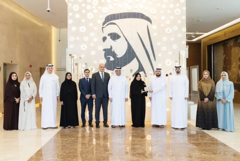 Officials from Al Jalila Foundation, the Issa Saleh Al Qurq Charity Foundation, and Dubai Health sign a cooperation agreement at Al Jalila Foundation's headquarters.