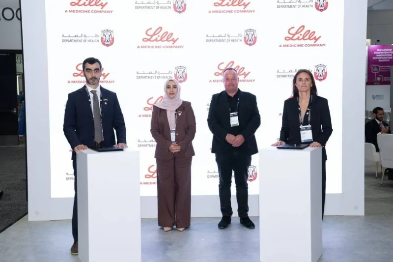 Officials from the Department of Health – Abu Dhabi and Eli Lilly signing a memorandum of understanding at the BIO International Convention 2026 in San Diego.