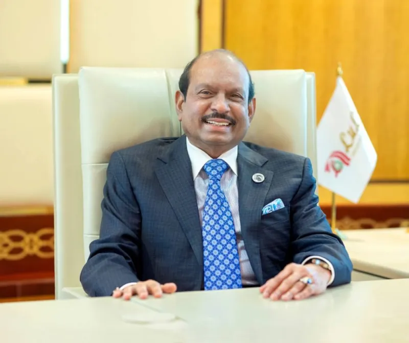 Yusuf Ali M.A., chairman of Lulu Group, speaking at the launch of the Etihad Rail project.