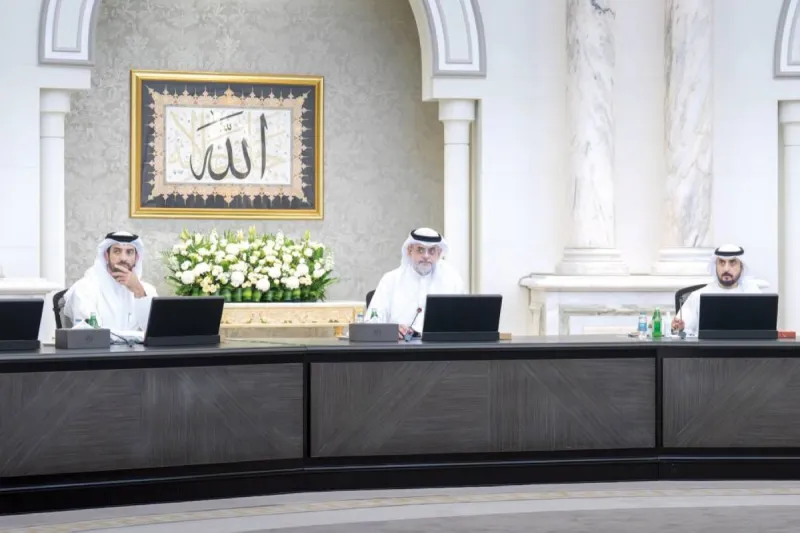 Sheikh Sultan bin Mohammed bin Sultan Al Qasimi chairs the Sharjah Executive Council meeting at the Ruler's office.