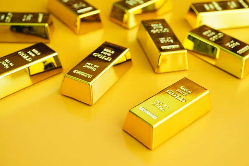 A display of gold jewellery and bullion in a UAE gold market, illustrating the sharp price swings recorded during the first half of 2026.