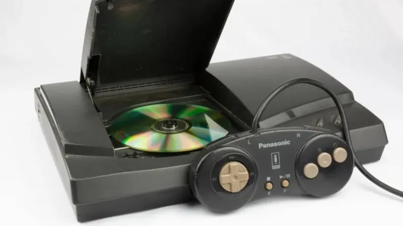 A classic 3DO Interactive Multiplayer console from the early 1990s, representing the retro gaming hardware whose revival plans have been shelved due to a legal dispute.