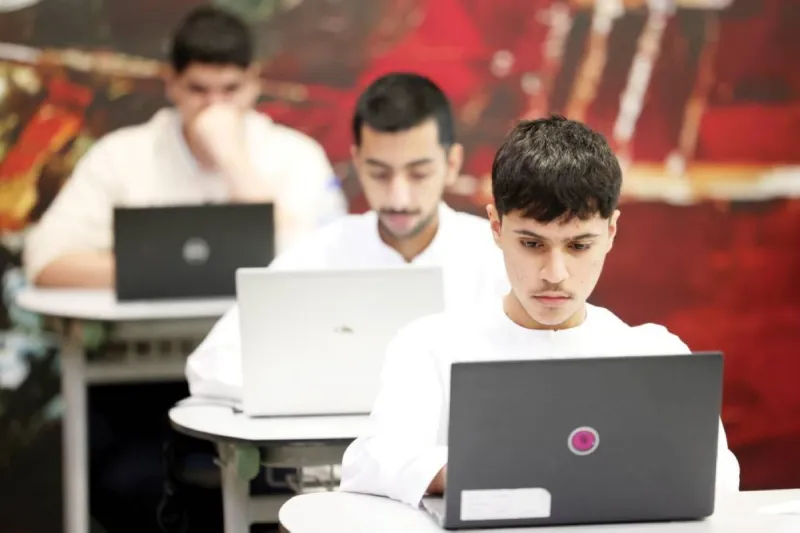 Grade 12 students sitting their end-of-year examinations at a UAE school.