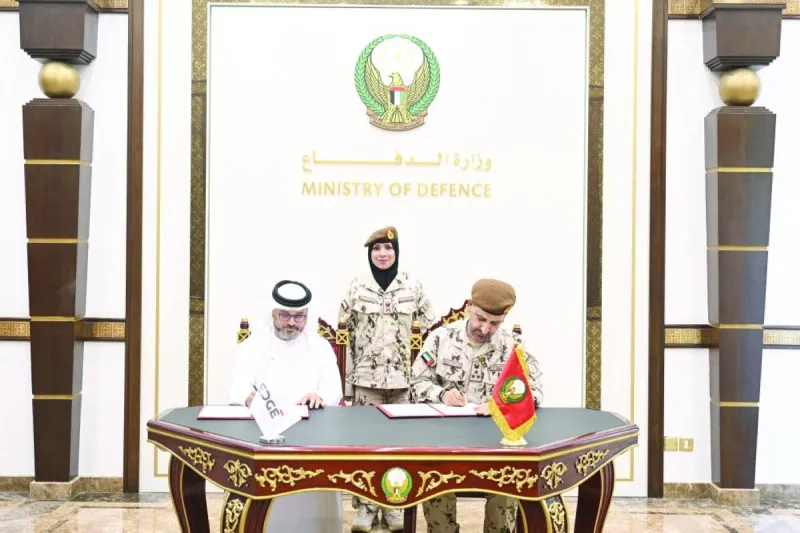 Officials from the Ministry of Defence and EDGE Group signing a strategic partnership agreement for the 46th World Military Medicine Congress – Abu Dhabi 2026.