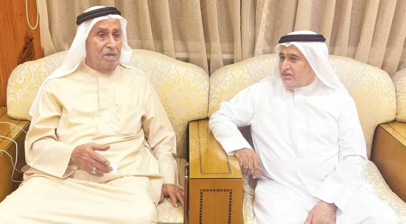 Sheikh Abdul Malik bin Kayed Al Qasimi receiving Mohammed Kamel Al Muaini, President of the International Institute for Cultural Diplomacy, at his majlis in Ras Al Khaimah.