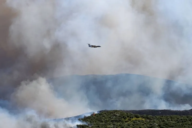 Firefighters battling a rapidly spreading wildfire in the mountains of southern France amid a heatwave.
