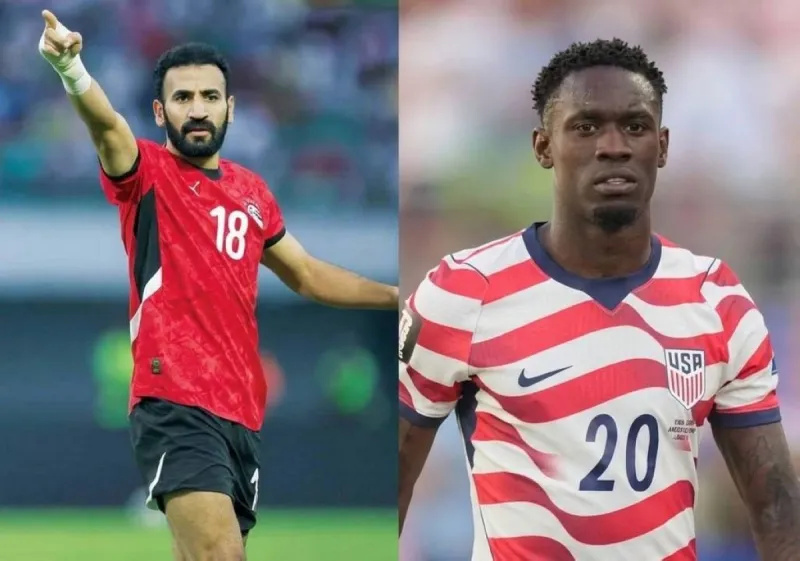 Egyptian midfielder Mohanad Lashin and American striker Folarin Balogun, whose contrasting FIFA disciplinary rulings at the 2026 World Cup sparked debate over consistency in the application of regulations.